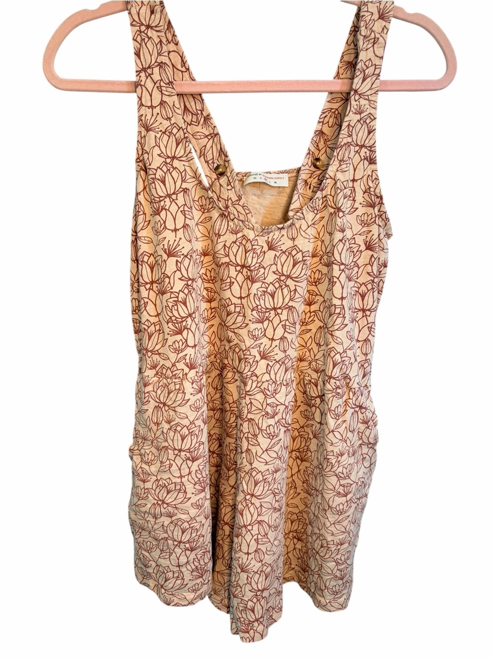 Known Supply Organic Cotton Lotus Print Romper